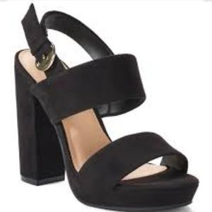 Apt 9 Encourage Black Block Heel Sandals